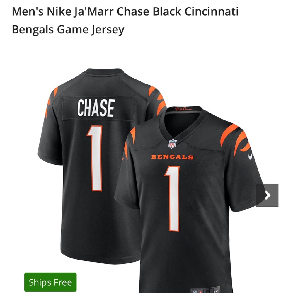 Nike Ja’ Marr Chase Bengals Jersey